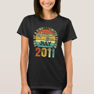 Geweldige sinds juli 2011 12 jaar oud 12e verjaard t-shirt