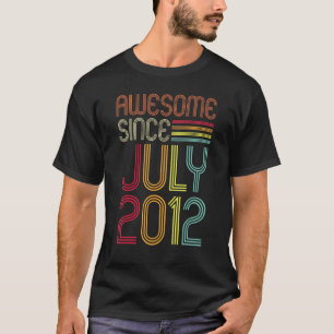 Geweldige sinds juli 2012 10e verjaardag, retro ju t-shirt
