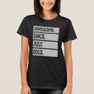Geweldige sinds juli 2013 10 jaar oud 10e verjaard t-shirt