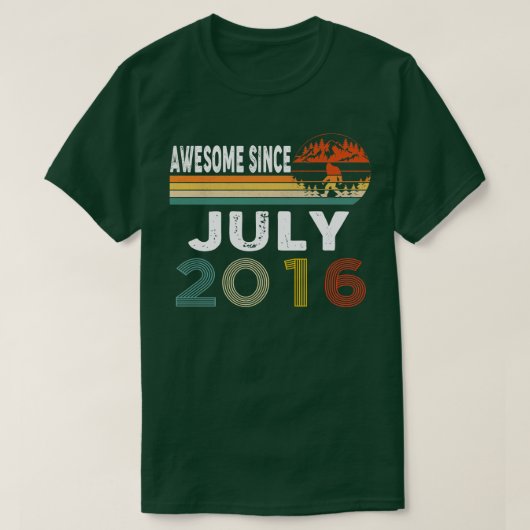 Geweldige sinds juli 2016 t-shirt (Design voorkant)