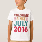 Geweldige sinds juli 2016  verjaardag t-shirt (Voorkant)
