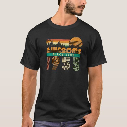 Geweldige sinds juni 1955, geboortedag voor mannen t-shirt (Voorkant)