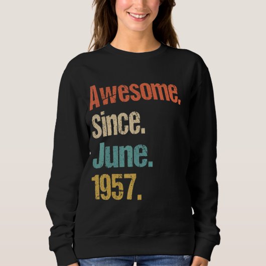 Geweldige sinds juni 1957 65e verjaardag Vintage Trui (Voorkant)
