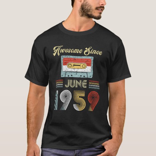 Geweldige sinds juni 1959  60e verjaardag t-shirt (Voorkant)