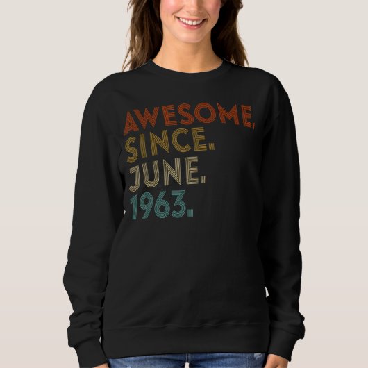 Geweldige sinds juni 1963 59e verjaardag trui (Voorkant)
