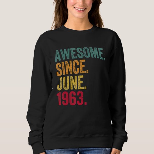 Geweldige sinds juni 1963 59e verjaardag trui (Voorkant)
