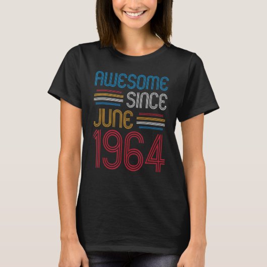 Geweldige sinds juni 1964 58 jaar t-shirt (Voorkant)