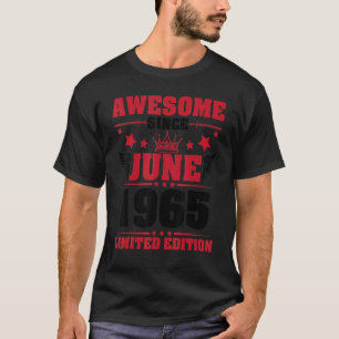 Geweldige sinds Juni 1965 Ltd. Uitgave Mijn Birthd T-shirt