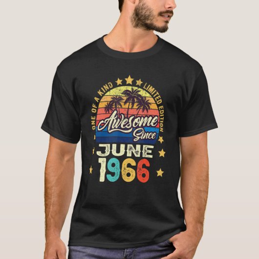 Geweldige sinds juni 1966 56e verjaardag t-shirt (Voorkant)