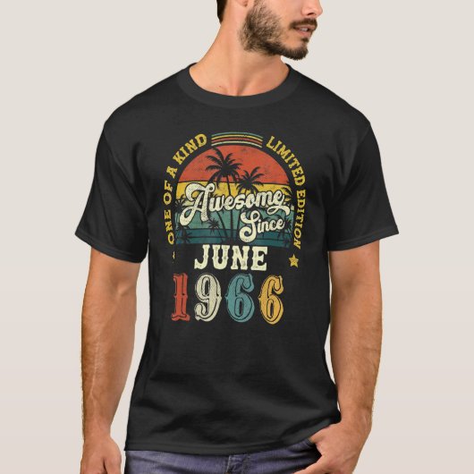 Geweldige sinds juni 1966 56e verjaardag t-shirt (Voorkant)