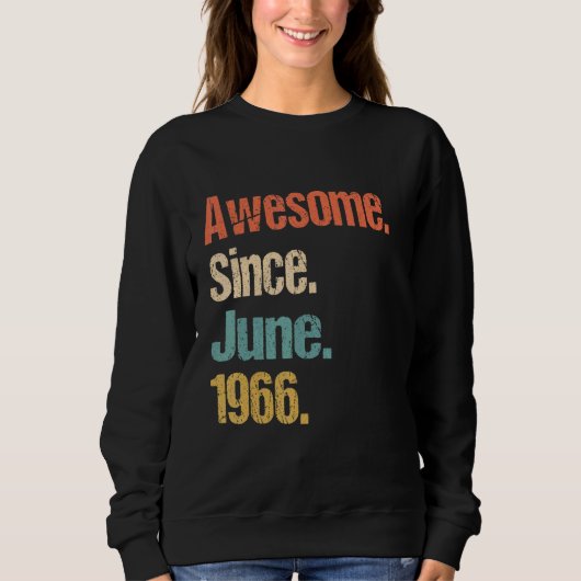 Geweldige sinds juni 1966 56e verjaardag Vintage Trui (Voorkant)
