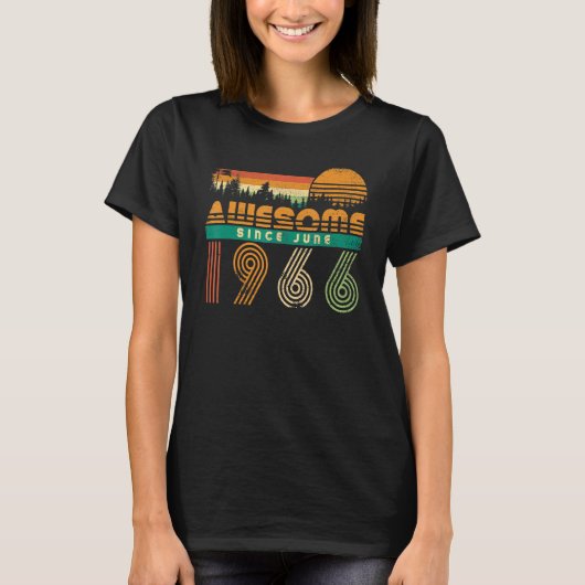 Geweldige sinds juni 1966, Birthday voor mannen V T-shirt (Voorkant)