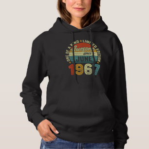 Geweldige sinds juni 1967 55 jaar oud 55 jaar oud hoodie