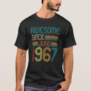 Geweldige sinds juni 1967 Vintage 55 jaar oud 55 j T-shirt