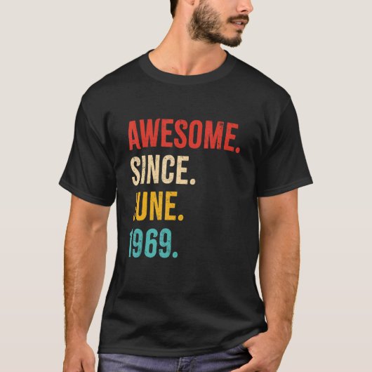 Geweldige sinds juni 1969 53e verjaardag 53 Y T-shirt (Voorkant)