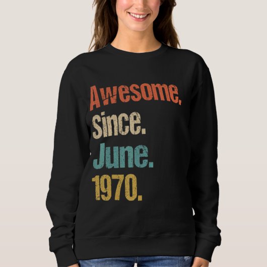 Geweldige sinds juni 1970 52e Vintage Trui (Voorkant)