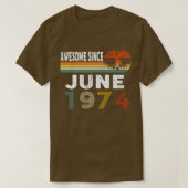 Geweldige sinds juni 1974 t-shirt (Design voorkant)