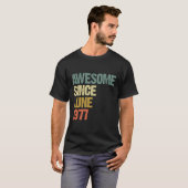 Geweldige sinds juni 1977 42 jaar 42e verjaardag t-shirt (Voorkant volledig)