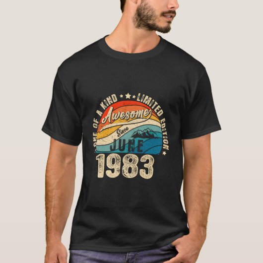 Geweldige sinds juni 1983 40 40th t-shirt (Voorkant)