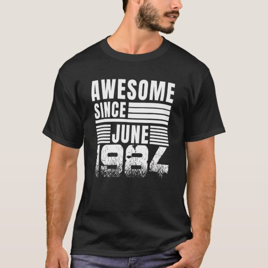 Geweldige sinds juni 1984 38e verjaardag t-shirt (Voorkant)