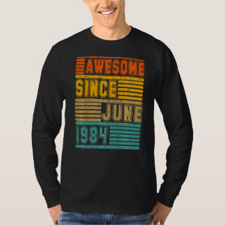 Geweldige sinds juni 1984 Vintage 38e Man en vrouw T-shirt