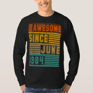Geweldige sinds juni 1984 Vintage 38e Man en vrouw T-shirt