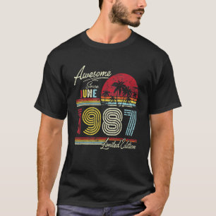 Geweldige sinds juni 1987 35e verjaardag T-shirt