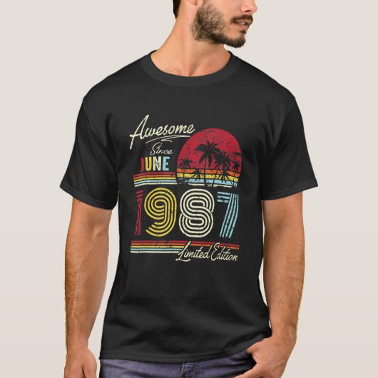 Geweldige sinds juni 1987 35e verjaardag T-shirt (Voorkant)