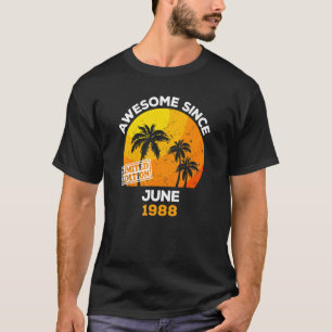 Geweldige sinds juni 1988 Retro Mannen & Women Bir T-shirt