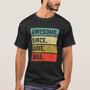 Geweldige sinds juni 1998 24e verjaardag 24 jaar T-shirt