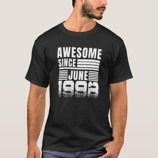 Geweldige sinds juni 1998 24e verjaardag t-shirt (Voorkant)