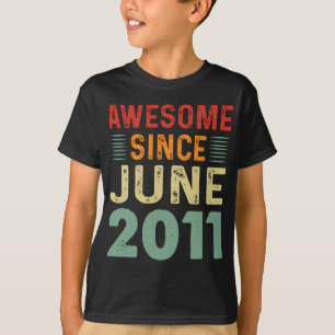 Geweldige sinds juni 2011 Vintage Birthday T-shirt