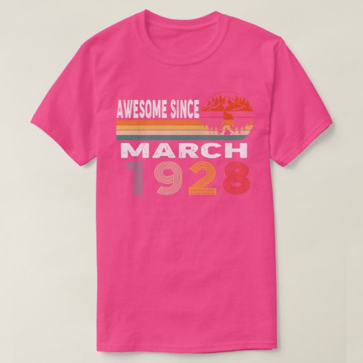 Geweldige sinds maart 1928 t-shirt (Design voorkant)