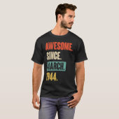 Geweldige sinds maart 1944 Gejaarde 79e decoratie T-shirt (Voorkant volledig)
