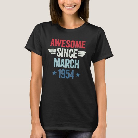 Geweldige sinds maart 1954 1 t-shirt (Voorkant)