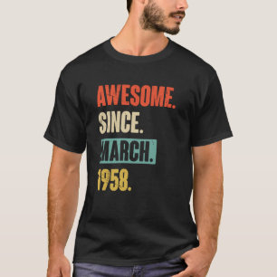 Geweldige sinds maart 1958: 65e verjaardag t-shirt