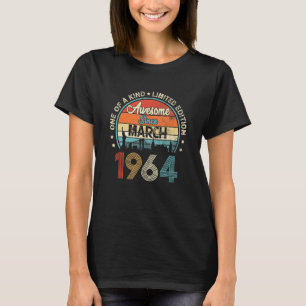 Geweldige sinds maart 1964  58e verjaardag t-shirt