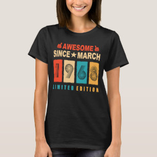 Geweldige sinds maart 1968 55 jaar oud 55e geboort t-shirt