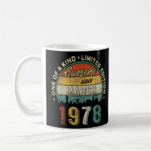 Geweldige sinds maart 1978 44e verjaardag 1 koffiemok