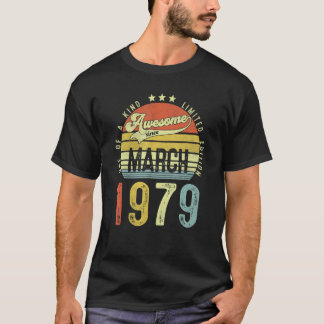 Geweldige sinds maart 1979  43e verjaardag voor t-shirt