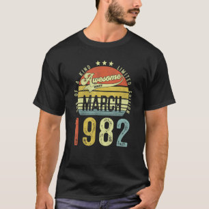 Geweldige sinds maart 1982 40e verjaardag voor t-shirt
