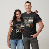 Geweldige sinds maart 1995 24e verjaardag T-shirt (Unisex)