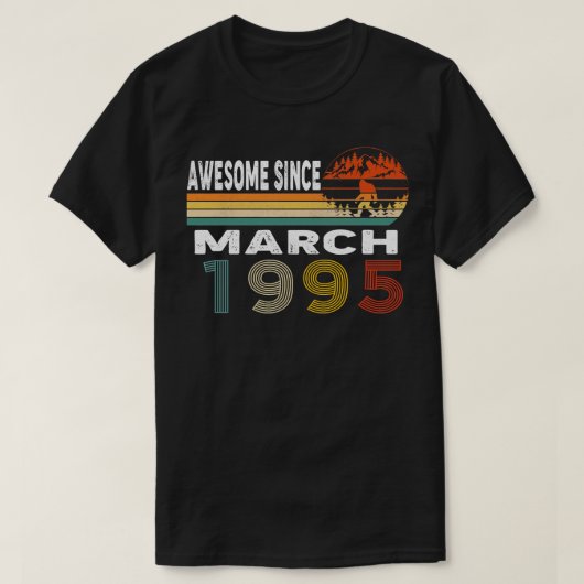 Geweldige sinds maart 1995 t-shirt (Design voorkant)