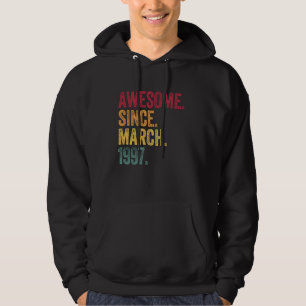 Geweldige sinds maart 1997 28 jaar oud 28e geboort hoodie