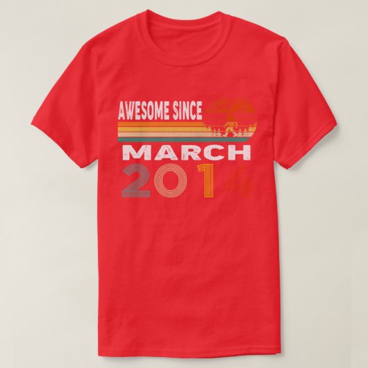 Geweldige sinds maart 2014 t-shirt (Design voorkant)