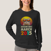 Geweldige sinds maart 2015 8th Birthday Gift Cat L T-shirt (Voorkant)