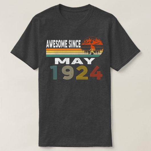 Geweldige sinds mei 1924 t-shirt (Design voorkant)