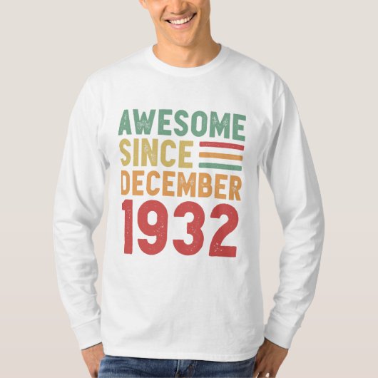 Geweldige sinds mei 1932 90e verjaardag Gift T-shirt (Voorkant)