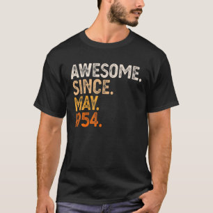Geweldige sinds mei 1954 68e verjaardag 68 jaar t-shirt