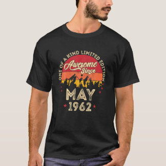 Geweldige sinds mei 1962, Vintage 60e verjaardag T-shirt